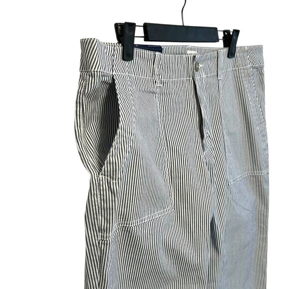 GAP Girlfriend Khaki Pants NWT Women's Sz 14 Railroad Stripe Blue Casual Coastal - Picture 6 of 8